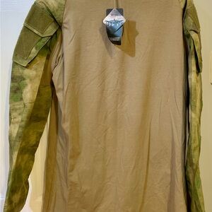 TACVASEN Tactical Combat Long Sleeve Mock Neck Shirt 3XL Utility Pockets NEW